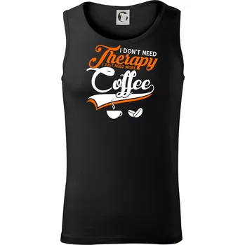 Pánské termoprádlo I don't need therapy coffee - Tílko pánské Core - XL ( Černá )