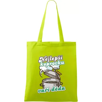 Nejlepší koprovku vaří děda - Taška bavlněná - 42 x 38 cm ( Limetková )
