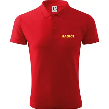 Pánská košile Hasiči název samostatný - Polokošile pánská Pique Polo 203 - 4XL ( Červená )