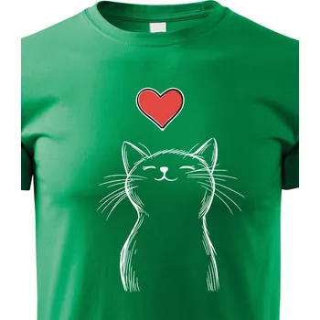 Chlapecké tričko Dětské tričko pro milovníky koček, Barva Zelená, Velikost 110 cm/4 roky, Canvas Dětské tričko Bezvatriko.cz 2965