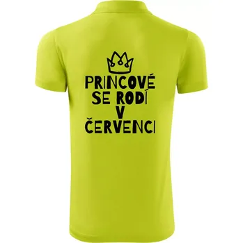 Pánská košile Princové se rodí v červenci - Polokošile Victory sportovní (dresovina) - S ( Limetková )