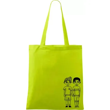 Gay pár - Taška bavlněná - 42 x 38 cm ( Limetková )