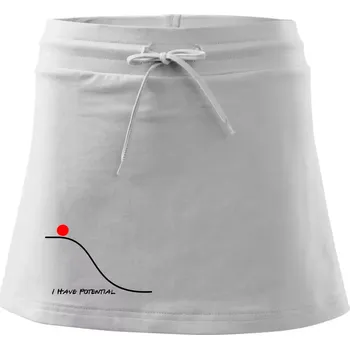 Dámské oblečení I have potential - Sportovní sukně - two in one - L ( Bílá )