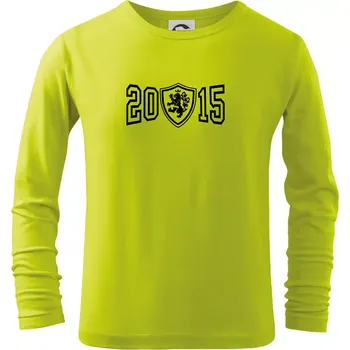 Chlapecké tričko Narozeninový motiv - znak - 2015 - Triko dětské Long Sleeve - 104-110cm / 3-4 roky ( Limetková )