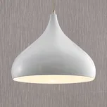 Závěsná lampa Lindby Ritana, bílá, kov, Ø 31 cm, E27 - Stříška - Ø 10 cm, výška 2,5 cm 1 x 60 W - Doprava zdarma