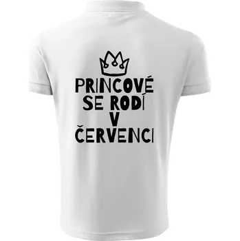 Pánská košile Princové se rodí v červenci - Polokošile pánská Pique Polo 203 - 4XL ( Bílá )