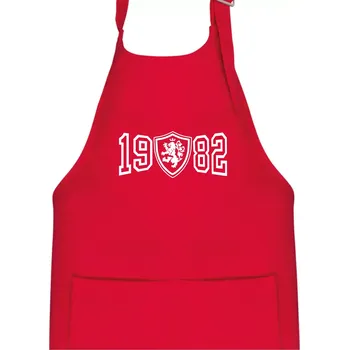 Kuchyňská zástěra Narozeninový motiv - znak - 1982 - Dětská zástěra na vaření - Univerzální velikost ( Červená )