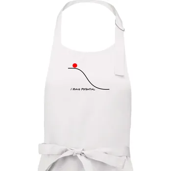 Kuchyňská zástěra I have potential - Dámská zástěra na vaření - Univerzální velikost ( Bílá )