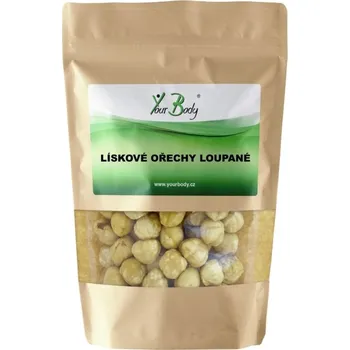 Sušené ovoce YOURBODY Lískové ořechy loupané 100 g