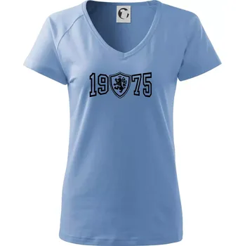 Dámské tričko Narozeninový motiv - znak - 1975 - Tričko dámské Dream - S ( Pyžamově světlá modrá )