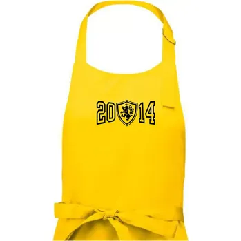 Kuchyňská zástěra Narozeninový motiv - znak - 2014 - Pánská zástěra na vaření - Univerzální velikost ( Žlutá )