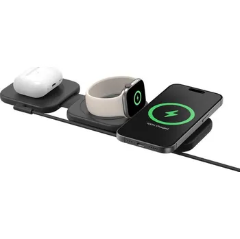 Belkin BOOST CHARGE™ PRO Qi2 3v1 Bezdrátová skládací cestovní podložka pro iPhone/Apple Watch/AirPods, černá + adaptéry