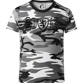 Chlapecké tričko Narozeninový motiv - znak - 2013 - Dětské maskáčové triko - 122 cm/6 let ( Šedý maskáč )