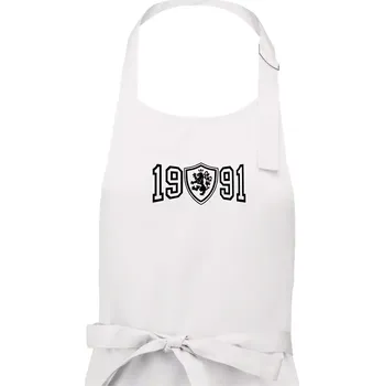 Kuchyňská zástěra Narozeninový motiv - znak - 1991 - Dámská zástěra na vaření - Univerzální velikost ( Bílá )