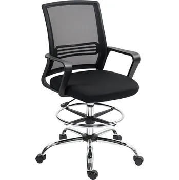 HOMCOM Kancelářská židle HOMCOM, otočná židle, otočná kancelářská židle, nastavitelná, rolovací, černá
