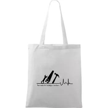 Ekg řemeslník každým coulem - Taška bavlněná - 42 x 38 cm ( Bílá )