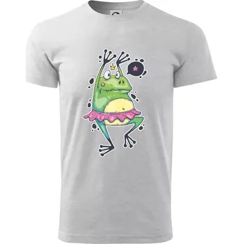 Pánské tričko Žabka baletka - Triko extra velké (5-8XL) - 8XL ( Světlešedý Melír )