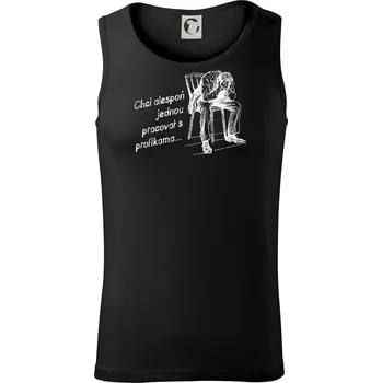 Chci alespoň jednou pracovat s profíkama - Tílko pánské Core - L ( Černá )