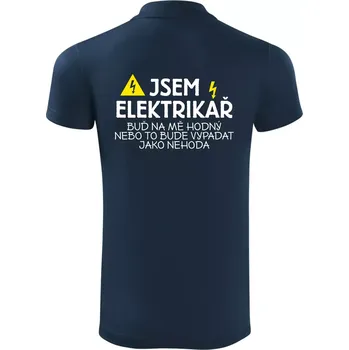 Pánská košile Jsem elektrikář - nehoda - Polokošile Victory sportovní (dresovina) - 3XL ( Námořní modrá (velmi tmavá - téměř černá) )