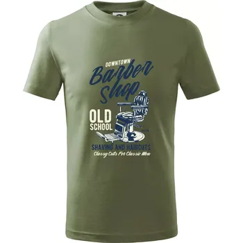 Downtown Barbershop - Tričko dětské bavlněné - 158 cm/12 let ( Khaki )