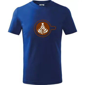 Chlapecké tričko Coffee art - Tričko dětské bavlněné - 98 cm / 2 roky ( Královská modrá )