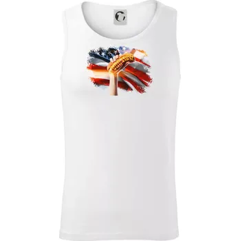 USA BBQ hot dog - Tílko pánské Core - M ( Bílá )