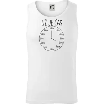 Už je čas - káva - Tílko pánské Core - L ( Bílá )