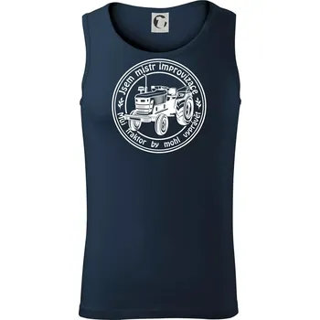 Mistr improvizace starý traktor - Tílko pánské Core - S ( Námořní modrá (velmi tmavá - téměř černá) )