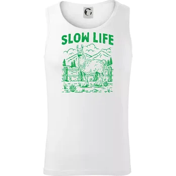 Slow Life Lama - Tílko pánské Core - 2XL ( Bílá )