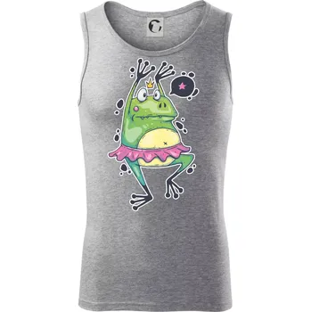 Žabka baletka - Tílko pánské Core - S ( Tmavě šedý melír )