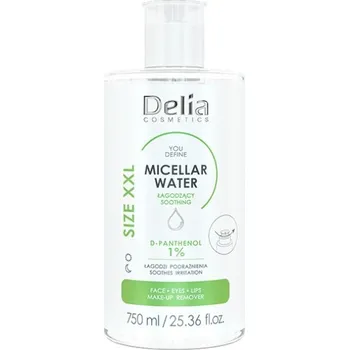Micelární voda Delia uklidňující micelární voda na obličej, 750 ml