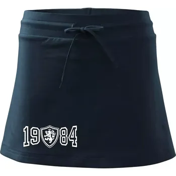 Dámská sukně Narozeninový motiv - znak - 1984 - Sportovní sukně - two in one - XL ( Námořní modrá (velmi tmavá - téměř černá) )