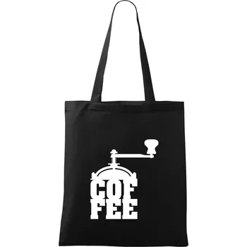 Nákupní taška Coffee mlýnek - Taška bavlněná - 42 x 38 cm ( Černá )