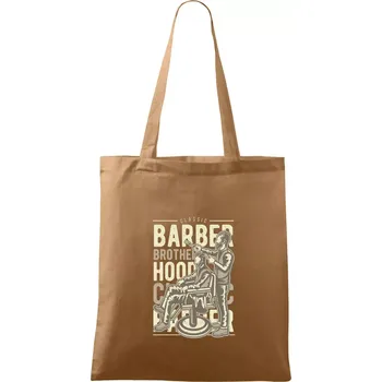 Nákupní taška Barber Brotherhood - Taška bavlněná - 42 x 38 cm ( Cappuccino )