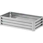 Outsunny Vyvýšený záhonový truhlík Outsunny, odolný proti povětrnostním vlivům, otevřená základna, pozinkovaná ocel, 120 cm x 60 cm x 30,5 cm, stříbrný