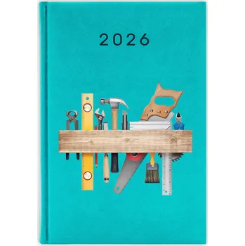 Kalendář Knižkový kalendář 2026 A5 FunnyCase modrý