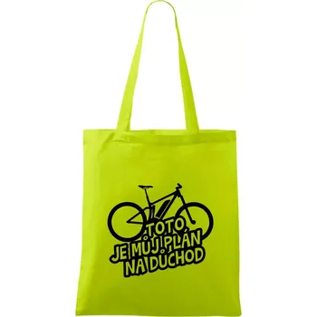 Ebike plán na důchod - Taška bavlněná - 42 x 38 cm ( Limetková )