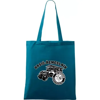 Hasič řemeslník - Taška bavlněná - 42 x 38 cm ( Petrolejová )