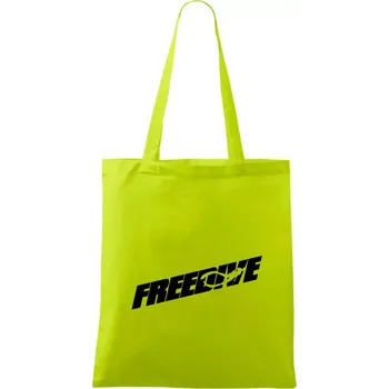 Freedive - nápis s potápěčem - Taška bavlněná - 42 x 38 cm ( Limetková )