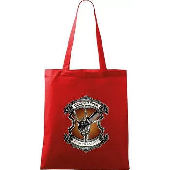 Nákupní taška Hells dapper barbershop - Taška bavlněná - 42 x 38 cm ( Červená )