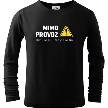 Chlapecké tričko Mimo provoz - trpělivost byla zlomena - Triko dětské Long Sleeve - 122 cm/6 let ( Černá )
