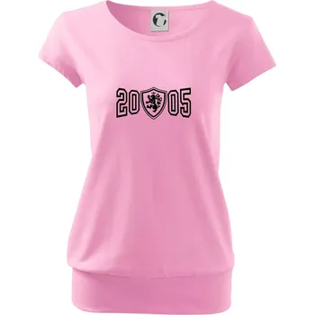 Dámské tričko Narozeninový motiv - znak - 2005 - Volné triko city - S ( Růžová )