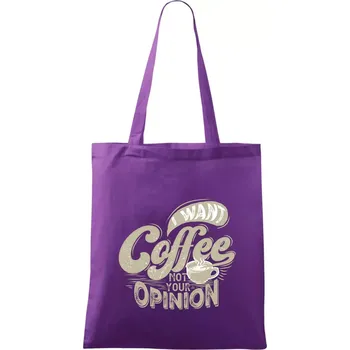 Coffee opinion - Taška bavlněná - 42 x 38 cm ( Fialová )