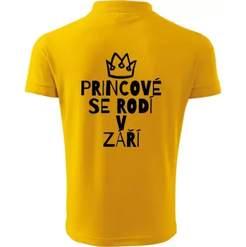 Pánská košile Princové se rodí v září - Polokošile pánská Pique Polo 203 - 4XL ( Žlutá )