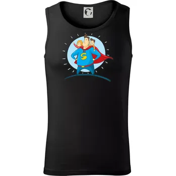 Pánské termoprádlo Táta superman - holka a kluk - Tílko pánské Core - L ( Černá )