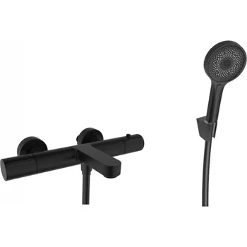 Kielle - Oudee Termostatická vanová baterie s příslušenstvím, matná černá 10302SNT14