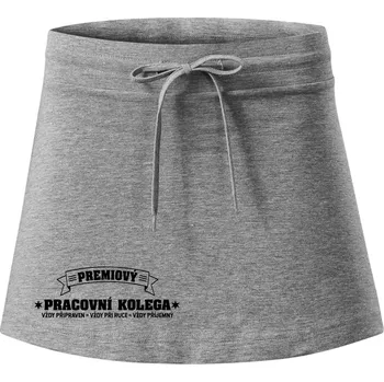 Dámská sukně Prémiový pracovní kolega - Sportovní sukně - two in one - XL ( Tmavě šedý melír )