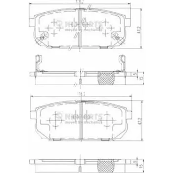 Brzdová destička Nipparts J3610305 Sada brzdových destiček, kotoučové brzdy