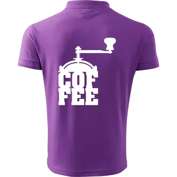 Pánská košile Coffee mlýnek - Polokošile pánská Pique Polo 203 - XL ( Fialová )