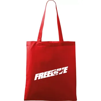 Freedive - nápis s potápěčem - Taška bavlněná - 42 x 38 cm ( Červená )